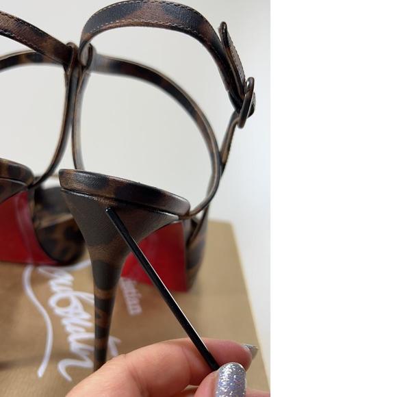 Jenlove Alta 120mm Brown Leopard Animal Print Platform Sandals E432 - Picture 8 of 12